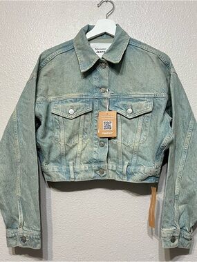 Reformation Jori Cropped Denim Jacket Size XS